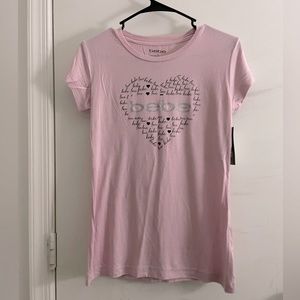 BEBE Pink Short Sleeve Top NWT